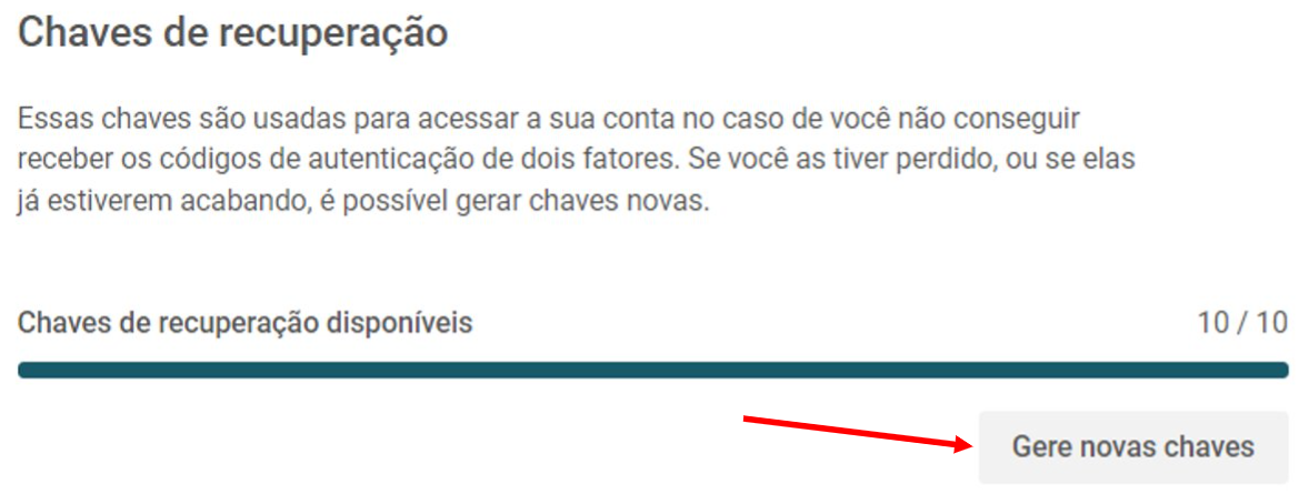 Autenticação de dois fatores - Minha Conta