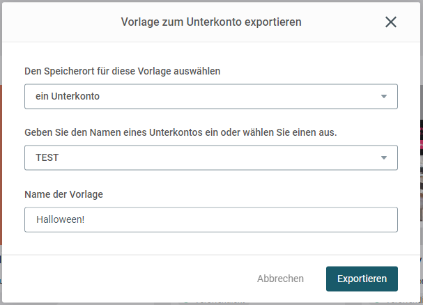 How to export my template to a subaccount DE 2.PNG